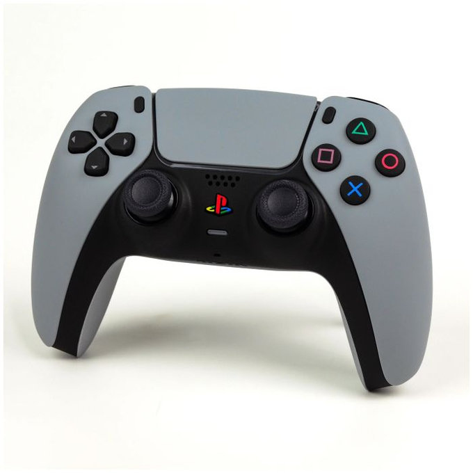 Przycisk Home Retro do PS5 DualSense, biały, white, FixPremium