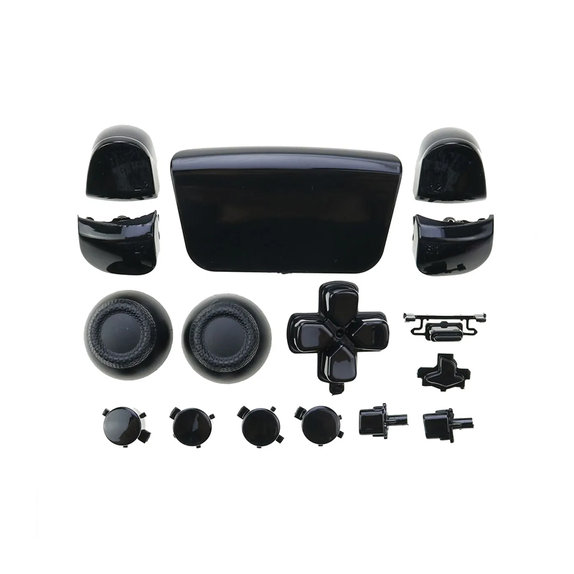 Luksusowe elementy dekoracyjne do PS5 DualSense, czarny, black, FixPremium