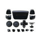 Luksusowe elementy dekoracyjne do PS5 DualSense, czarny, black, FixPremium