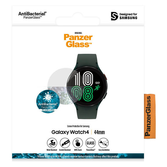 Szkło hartowane Flat Glass AB do Samsung Galaxy Watch4 44 mm, Przezroczyste, PanzerGlass