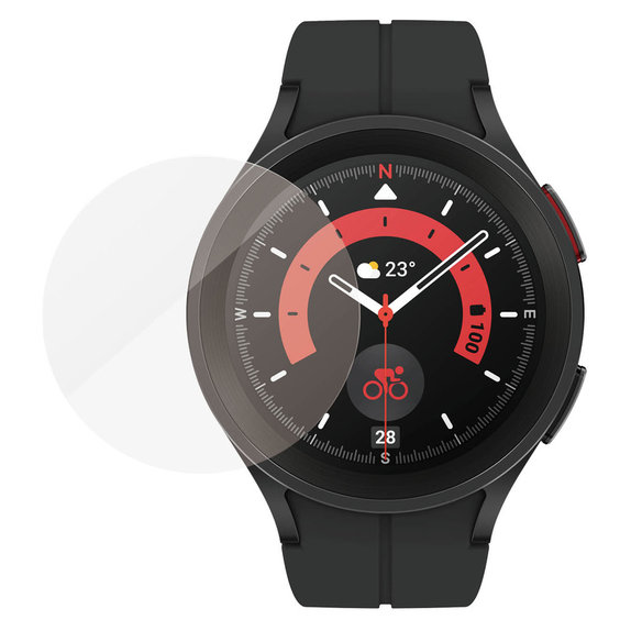 Szkło hartowane Flat Glass AB do Samsung Galaxy Watch 5 Pro 45 mm, Przezroczyste, PanzerGlass