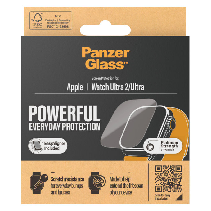 Szkło hartowane AB do Apple Watch Ultra 2/Ultra, Przezroczyste, PanzerGlass