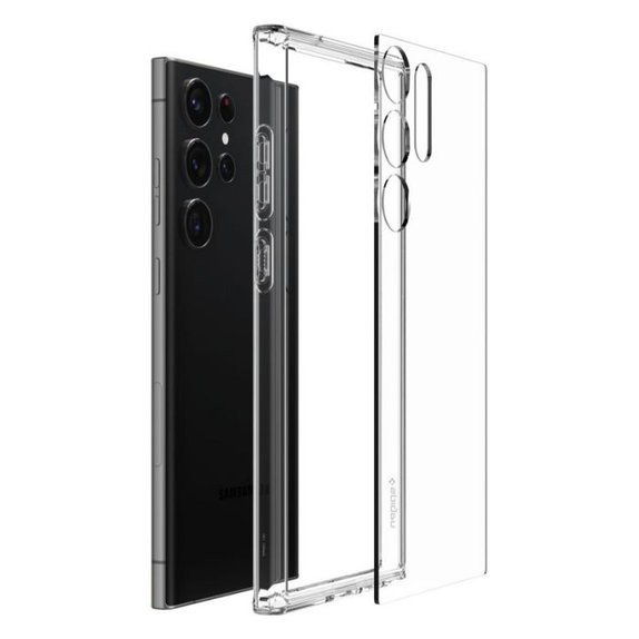 Etui do Samsung S23 Ultra, Ultra Hybrid, Crystal Clear, Spigen