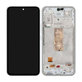 Wyświetlacz do Samsung A54 5G A546B, Ekran dotykowy z ramką, GH82-31231B, GH82-31232B, Biały, White, Genuine Service Pack
