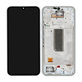 Wyświetlacz do Samsung A34 5G A346B, Ekran dotykowy z ramką, GH82-31200B, GH82-31201B, Srebrny, Silver, Genuine Service Pack
