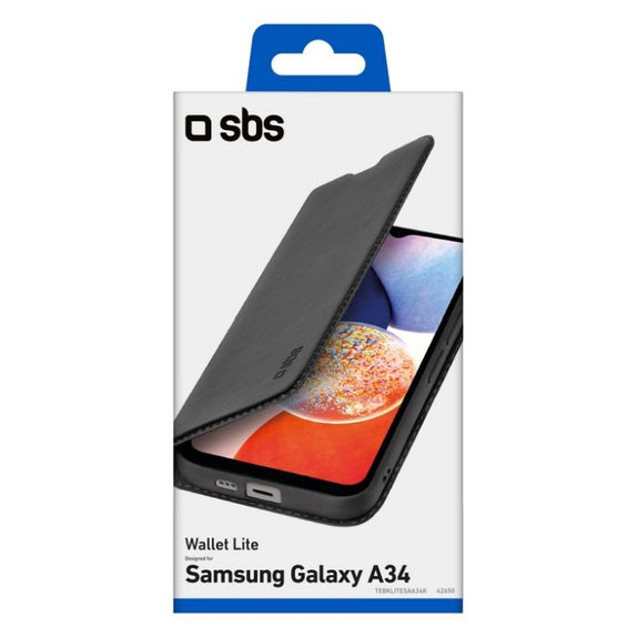 Etui do Samsung A34 5G, Book Wallet Lite, Czarny, Black, SBS