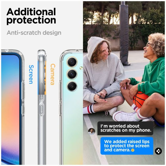 Etui do Samsung A34 5G, Ultra Hybrid, Crystal Clear, Spigen
