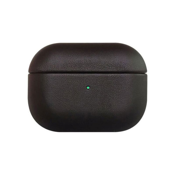 Etui do AirPods Pro 2, Skórzane, Czarny, Black, FixPremium