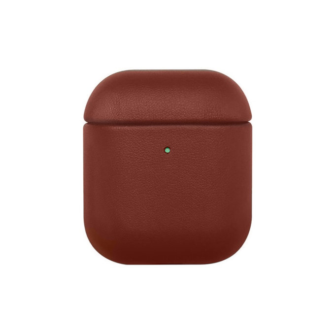 Etui do AirPods 1, 2, Skórzane, Brązowy, Brown, FixPremium