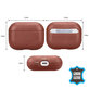 Etui do AirPods 3, Skórzane, Brązowy, Brown, FixPremium