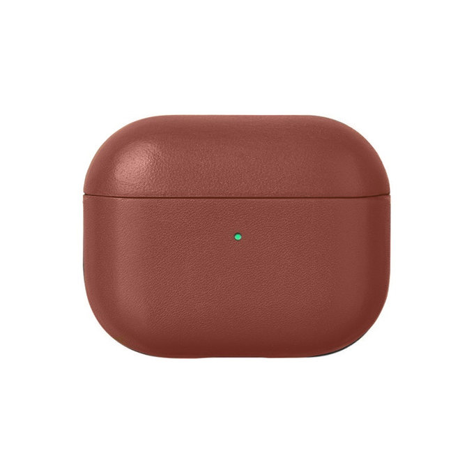 Etui do AirPods 3, Skórzane, Brązowy, Brown, FixPremium