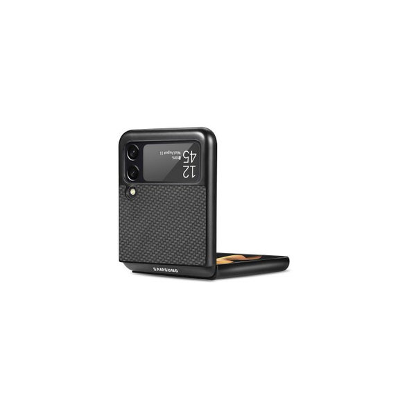 Etui do Samsung Z Flip 2, Carbon, Czarny, Black, FixPremium