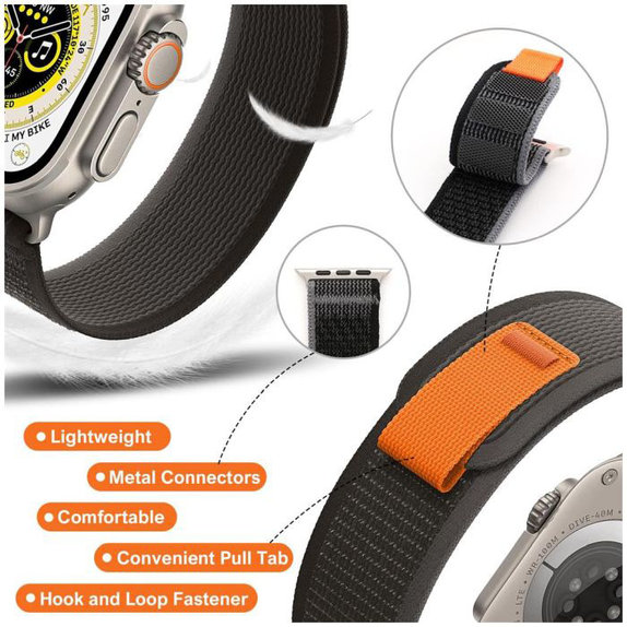 Pasek Trail Loop do Watch (38, 40, 41mm) | czarny | black | FixPremium