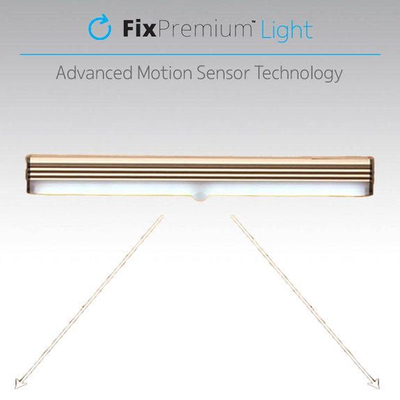 Lampka nocna LED z czujnikiem ruchu (Ciepły żółty, Yellow), 0.2m, Biały, White, FixPremium