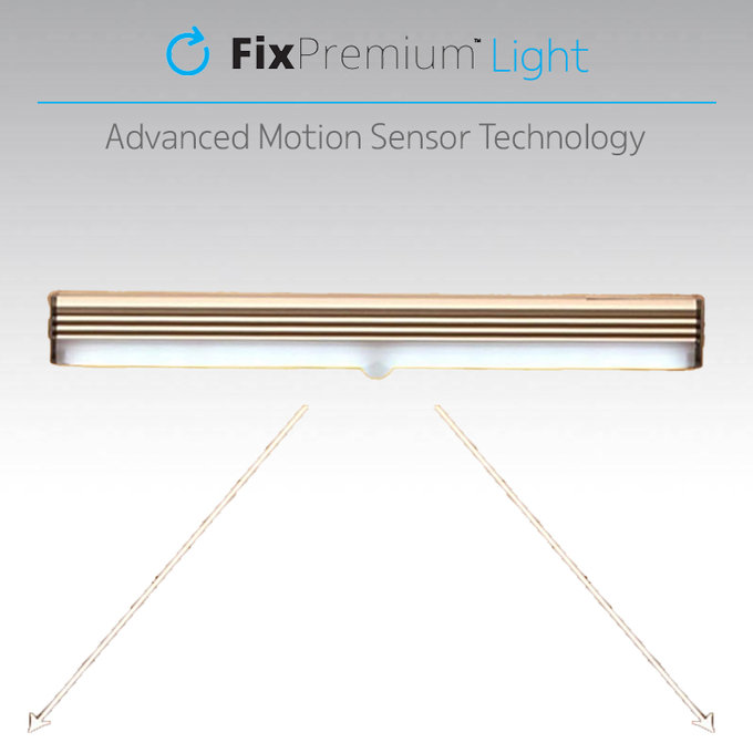 Lampka nocna LED z czujnikiem ruchu (Ciepły żółty, Yellow), 0.2m, Biały, White, FixPremium