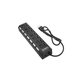 Hub USB z przelacznikiem zasilania dla 7 USB, czarny, black, FixPremium