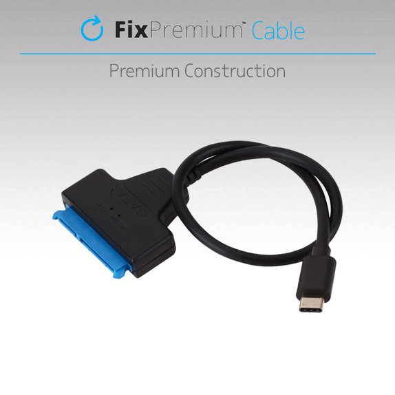 Kabel USB / SATA 2.5", czarny, black, FixPremium