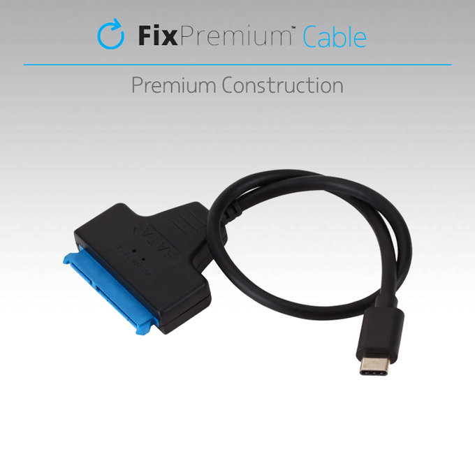 Kabel USB / SATA 2.5", czarny, black, FixPremium