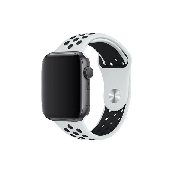 Pasek Silikonowy Sportowy do Watch (38, 40, 41mm) | biały | white | FixPremium