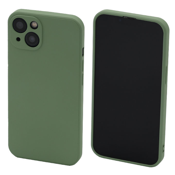 Etui gumowe do iPhone 13, 14, zielony, green, FixPremium