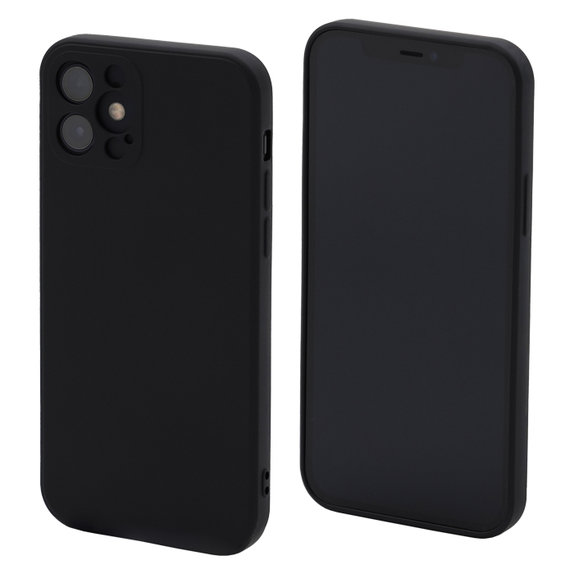 Etui gumowe do iPhone 12 mini, czarny, black, FixPremium