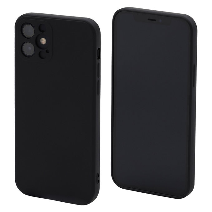 Etui gumowe do iPhone 12 mini, czarny, black, FixPremium