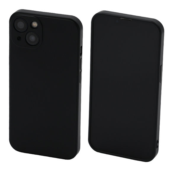 Etui gumowe do iPhone 13, 14, czarny, black, FixPremium