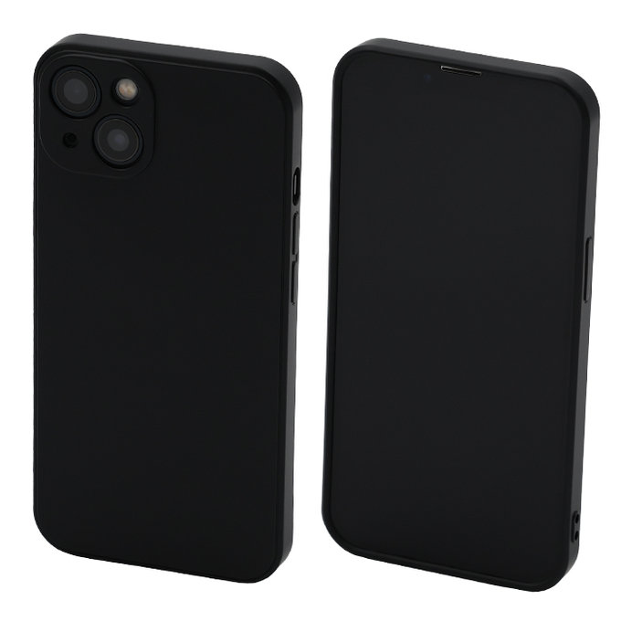 Etui gumowe do iPhone 13, 14, czarny, black, FixPremium