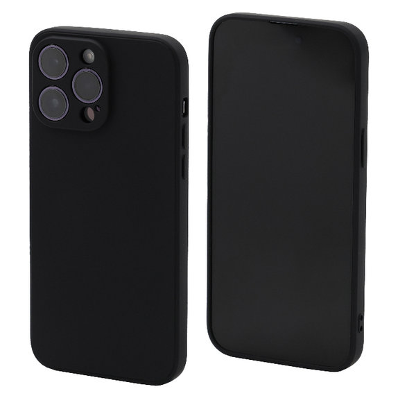 Etui gumowe do iPhone 14 Pro Max, Czarny, Black, FixPremium