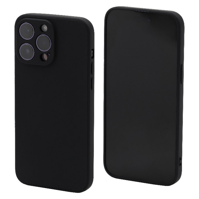 Etui gumowe do iPhone 14 Pro Max, Czarny, Black, FixPremium