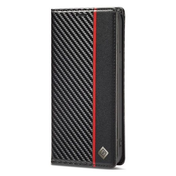 Etui do Samsung S23 Plus, Carbon Wallet, Czarny, Black, FixPremium
