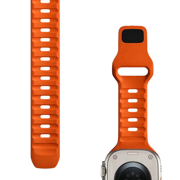 Pasek Sport Silikonowy do Watch (42, 44, 45, 49mm) | pomarańczowy | orange | FixPremium