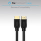 Kabel HDMI do HDMI, HDMI 2.0, 1m, Obsługa 4K Ultra HD i HDR, Czarny, Black, FixPremium