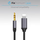 Kabel Lightning-Jack 3,5mm, 1m, Czarny, Black, FixPremium