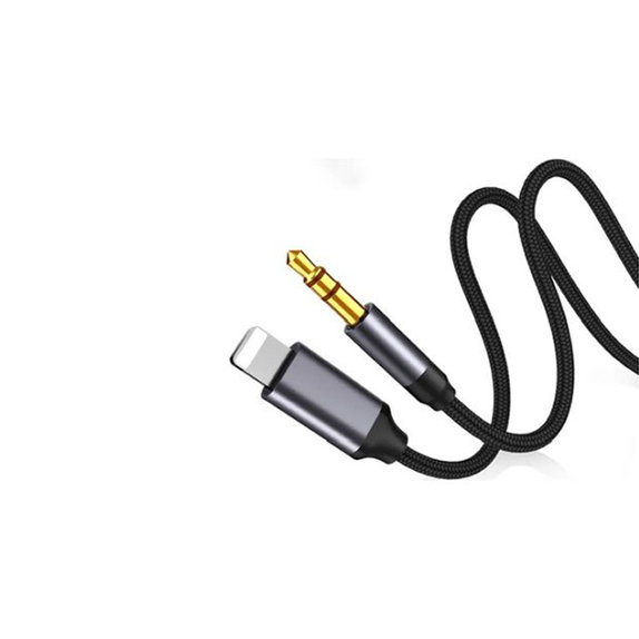 Kabel Lightning-Jack 3,5mm, 1m, Czarny, Black, FixPremium