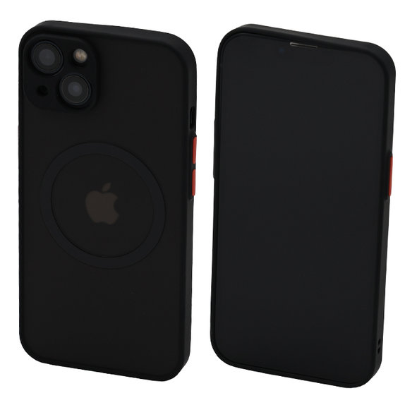 Etui z MagSafe do iPhone 13, 14, Matte, Czarny, Black, FixPremium