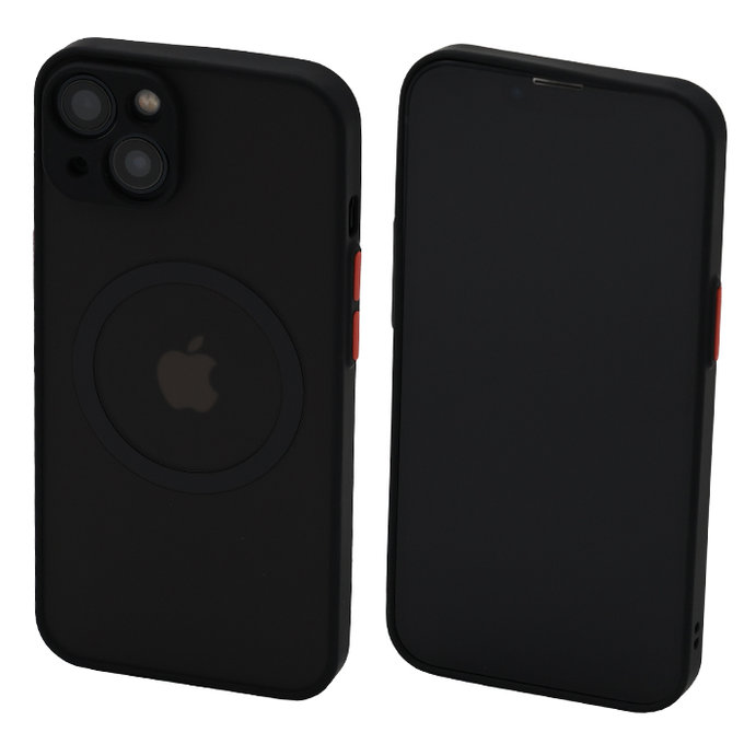 Etui z MagSafe do iPhone 13, 14, Matte, Czarny, Black, FixPremium