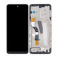 Wyświetlacz do Motorola Moto G51 XT2171, Ekran dotykowy z ramką, Czarny, Black, TFT