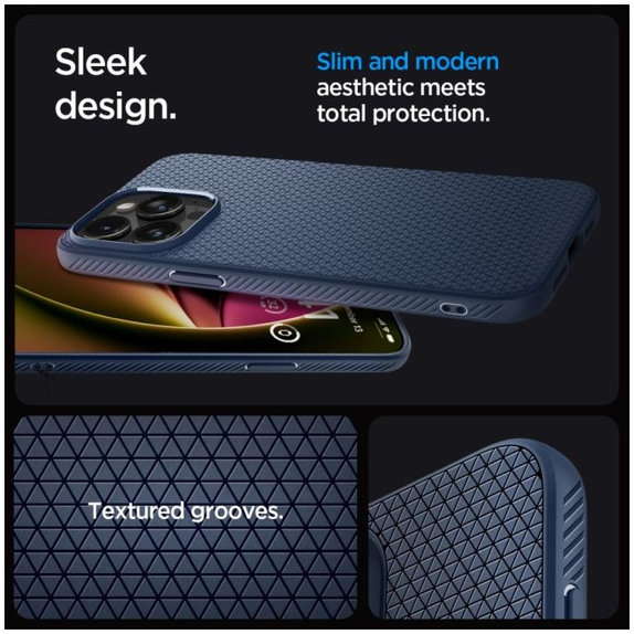 Etui do iPhone 15 Pro Max, Liquid Air, Navy Blue, Spigen