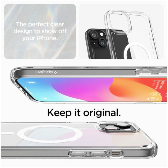 Etui z MagSafe do iPhone 15 Plus, Ultra Hybrid, Biały, White, Spigen