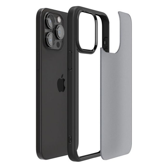 Etui do iPhone 15 Pro, Ultra Hybrid, Frost Black, Spigen