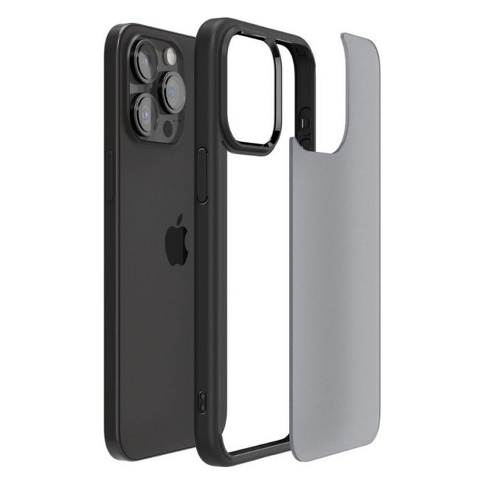 Etui do iPhone 15 Pro, Ultra Hybrid, Frost Black, Spigen