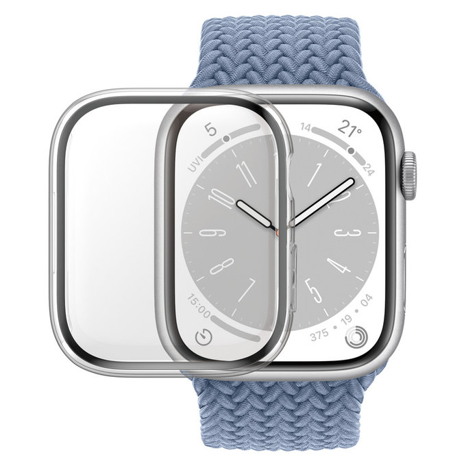 Szkło hartowane Full Body D3O do Apple Watch 9/8/7 41 mm, Przezroczyste, PanzerGlass