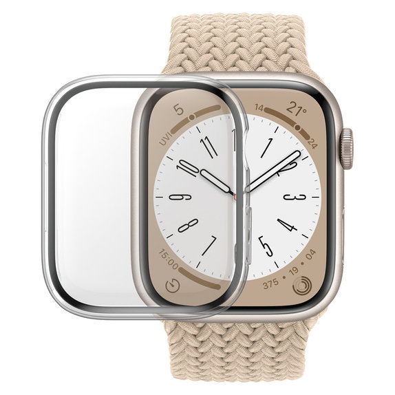 Szkło hartowane Full Body D3O do Apple Watch 9/8/7 45 mm, Przezroczyste, PanzerGlass
