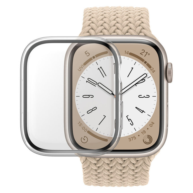 Szkło hartowane Full Body D3O do Apple Watch 9/8/7 45 mm, Przezroczyste, PanzerGlass