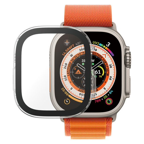 Szkło hartowane Full Body D3O do Apple Watch Ultra/Ultra 2, Przezroczyste, PanzerGlass