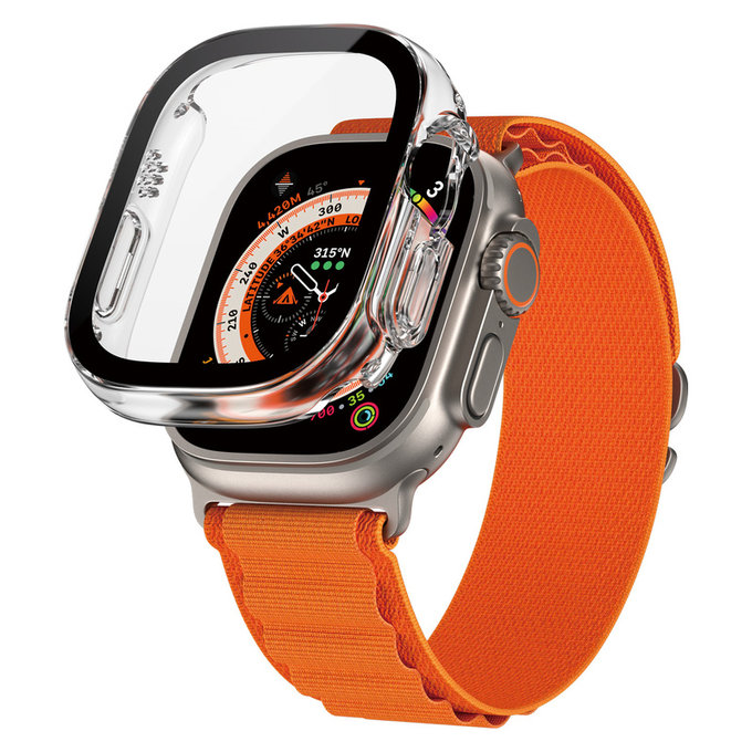 Szkło hartowane Full Body D3O do Apple Watch Ultra/Ultra 2, Przezroczyste, PanzerGlass