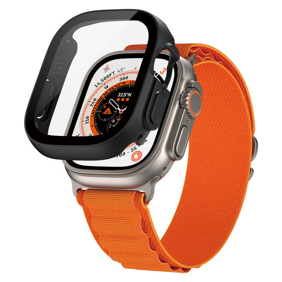Szkło hartowane Full Body D3O do Apple Watch Ultra/Ultra 2, Czarne, PanzerGlass