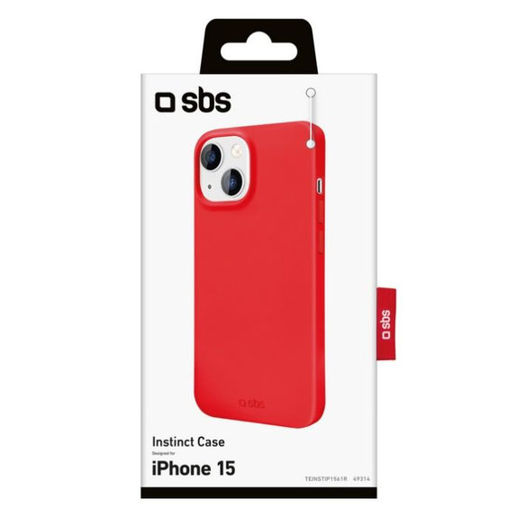 Etui do iPhone 15, Instinct, Czerwony, Red, SBS