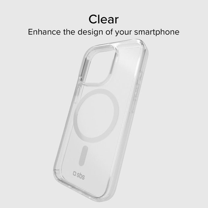 Etui z MagSafe do iPhone 15 Pro, Przezroczysty, Transparent, SBS